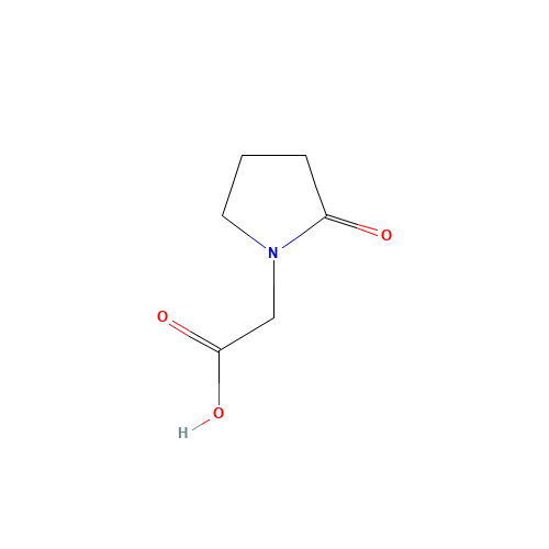 1-Pyrrolidineacetic acid, 2-oxo- (CAS: 53934-76-2) - Chemical Structure and Molecular Formula 