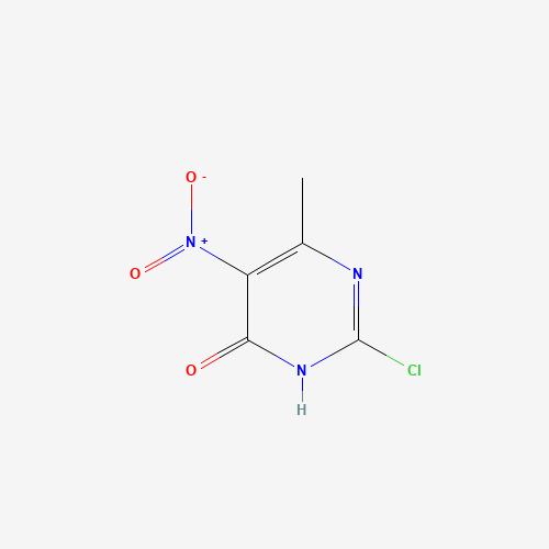 2-Chloro-6-methyl-5-nitropyrimidin-4(1H)-one (CAS: 65224-66-0) - Chemical Structure and Molecular Formula 