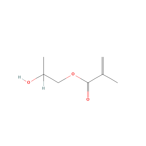 2-Hydroxypropyl Methacrylate (CAS: 923-26-2) - Chemical Structure and Molecular Formula 
