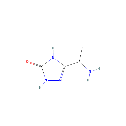 3-(1-aminoethyl)-1,4-dihydro-1,2,4-triazol-5-one (CAS: 401647-10-7) - Chemical Structure and Molecular Formula 