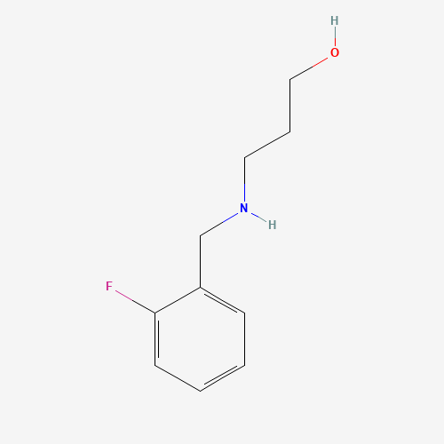 3-[(2-Fluorobenzyl)amino]propan-1-ol (CAS: 436087-21-7) - Chemical Structure and Molecular Formula 