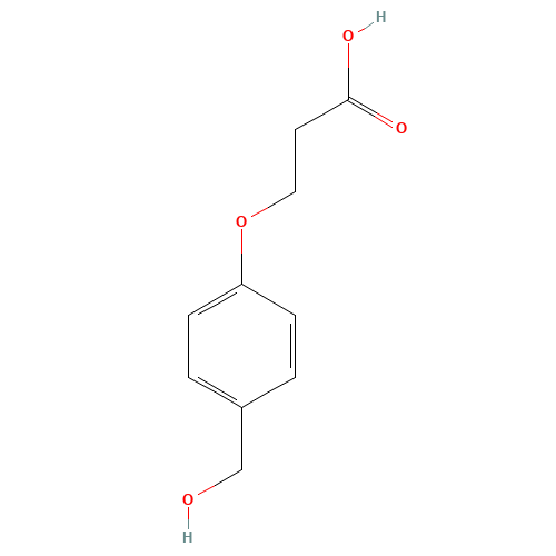 3-[4-(Hydroxymethyl)phenoxy]propanoic acid (CAS: 101366-61-4) - Chemical Structure and Molecular Formula 