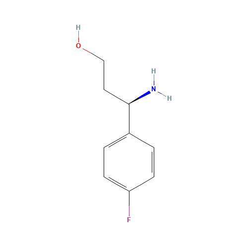3-amino-3-(4-fluorophenyl)propan-1-ol (CAS: 228422-47-7) - Chemical Structure and Molecular Formula 