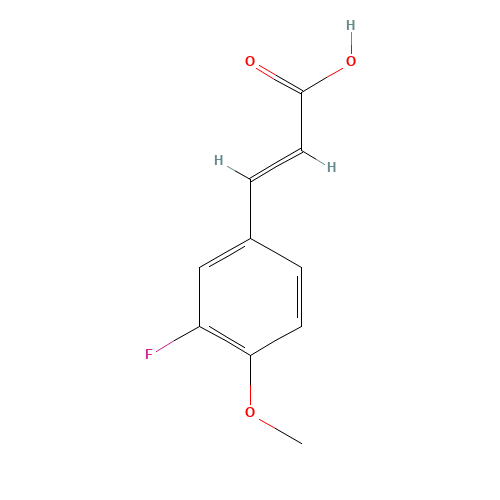 3-Fluoro-4-methoxycinnamic acid (CAS: 713-85-9) - Chemical Structure and Molecular Formula 