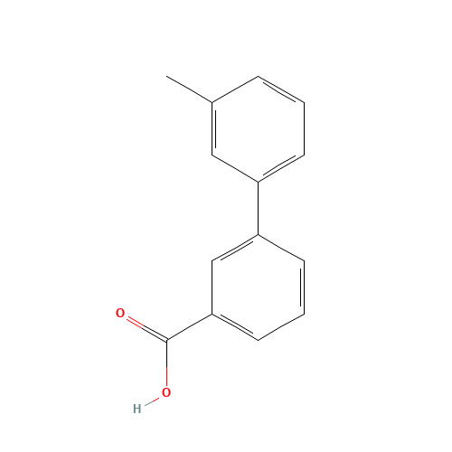 3'-methylbiphenyl-3-carboxylic acid (CAS: 158619-46-6) - Chemical Structure and Molecular Formula 