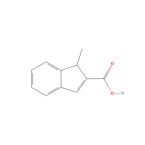 3-Methyl-indene-2-carboxylic acid (CAS: 66130-41-4) - Chemical Structure and Molecular Formula 