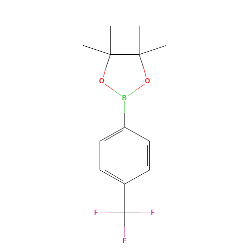 4,4,5,5-Tetramethyl-2-[4-(trifluoromethyl)phenyl]-1,3,2-dioxaborolane (CAS: 214360-65-3) - Chemical Structure and Molecular Formula 