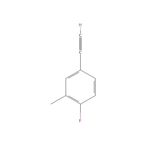 4-ethynyl-1-fluoro-2-methylbenzene (CAS: 351002-93-2) - Chemical Structure and Molecular Formula 