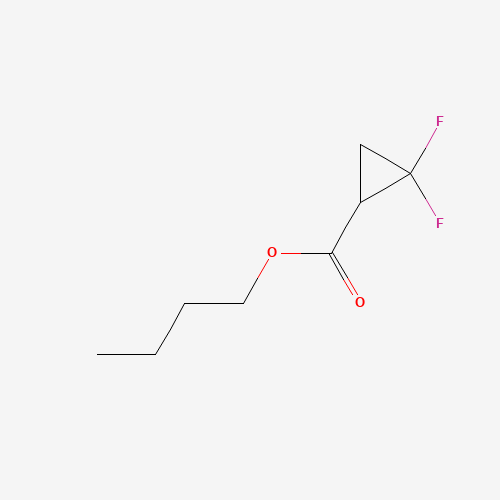 Butyl 2,2-difluorocyclopropanecarboxylate (CAS: 260352-79-2) - Chemical Structure and Molecular Formula 