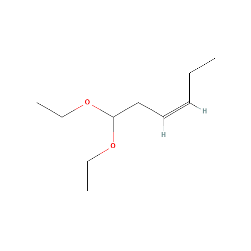 cis-3-Hexenal diethyl acetal (CAS: 73545-18-3) - Chemical Structure and Molecular Formula 