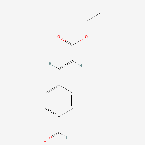 Ethyl (2E)-3-(4-formylphenyl)acrylate (CAS: 51828-89-8) - Chemical Structure and Molecular Formula 