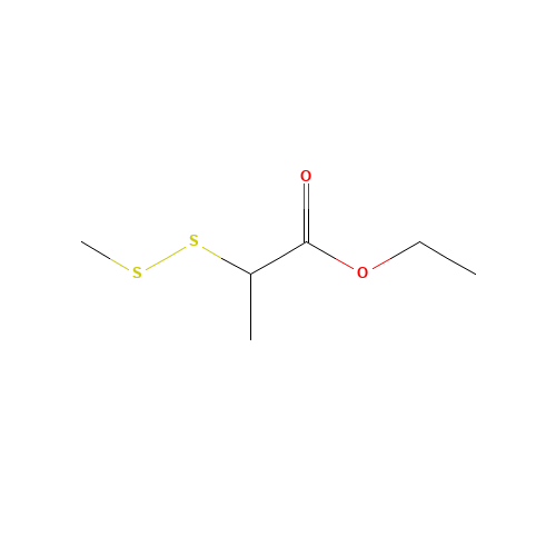 Ethyl 2-(methyldisulfanyl)propanoate (CAS: 23747-43-5) - Chemical Structure and Molecular Formula 