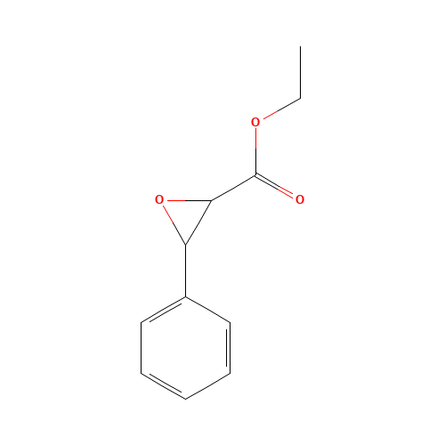 Ethyl 3-phenyl-2-oxiranecarboxylate (CAS: 121-39-1) - Chemical Structure and Molecular Formula 