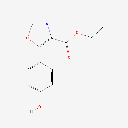 Ethyl 5-(4-hydroxyphenyl)-1,3-oxazole-4-carboxylate (CAS: 391248-24-1) - Chemical Structure and Molecular Formula 