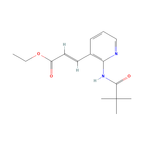 Ethyl-(2E)-3-{2-[(2,2-dimethylpropanoyl)amino]-3-pyridinyl}acrylat (CAS: 882029-13-2) - Chemical Structure and Molecular Formula 