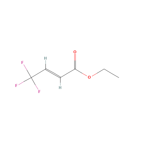 Ethyl-(2E)-4,4,4-trifluorbut-2-enoat (CAS: 406-10-0) - Chemical Structure and Molecular Formula 