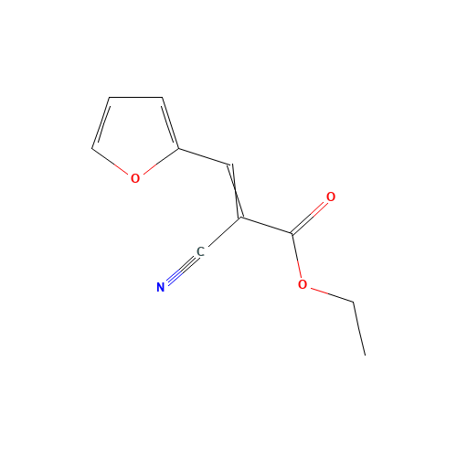 Ethyl-(2Z)-2-cyan-3-(2-furyl)acrylat (CAS: 23973-22-0) - Chemical Structure and Molecular Formula 