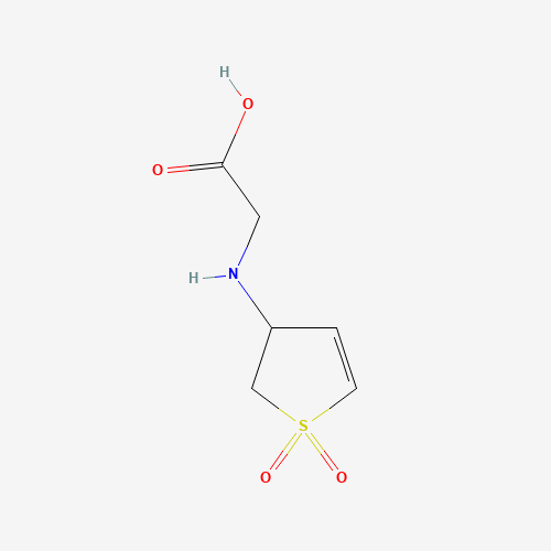 Glycine, N-(2,3-dihydro-1,1-dioxido-3-thienyl)- (CAS: 201990-24-1) - Chemical Structure and Molecular Formula 