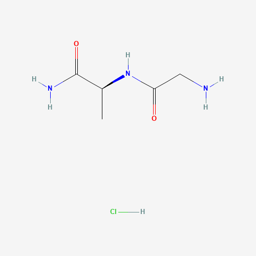 Glycyl-L-alaninamide hydrochloride (1:1) (CAS: 15855-91-1) - Chemical Structure and Molecular Formula 