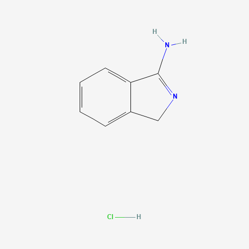 Hydrogen chloride - 1H-isoindol-3-amine (1:1:1) (CAS: 76644-74-1) - Chemical Structure and Molecular Formula 