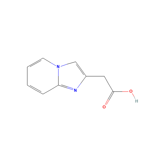 Imidazo[1,2-a]pyridin-2-ylacetic acid (CAS: 19741-30-1) - Chemical Structure and Molecular Formula 