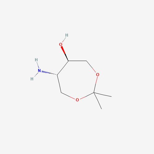 L(+)-Aminodioxepane acetate (CAS: 79944-37-9) - Chemical Structure and Molecular Formula 