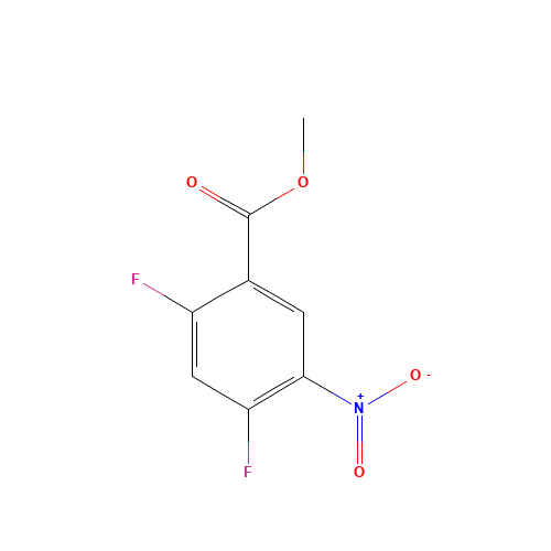 methyl 2,4-difluoro-5-nitrobenzoate (CAS: 125568-71-0) - Chemical Structure and Molecular Formula 