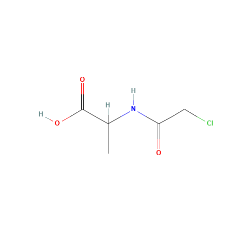 N-(Chloroacetyl)alanine (CAS: 1190-32-5) - Chemical Structure and Molecular Formula 