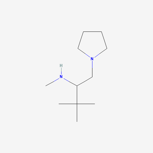 N,3,3-Trimethyl-1-(pyrrolidin-1-yl)butan-2-amine (CAS: 672310-03-1) - Chemical Structure and Molecular Formula 