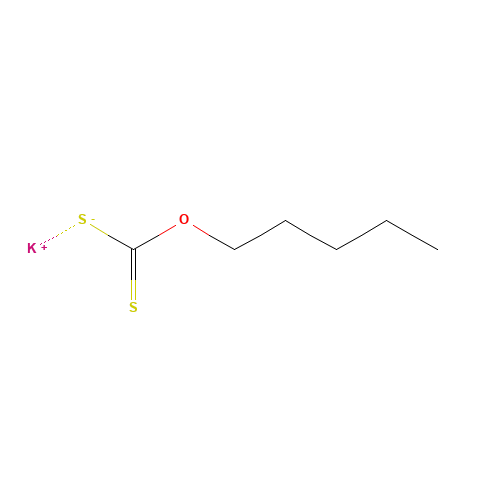 Potassium O-pentyl carbonodithioate (CAS: 2720-73-2) - Chemical Structure and Molecular Formula 