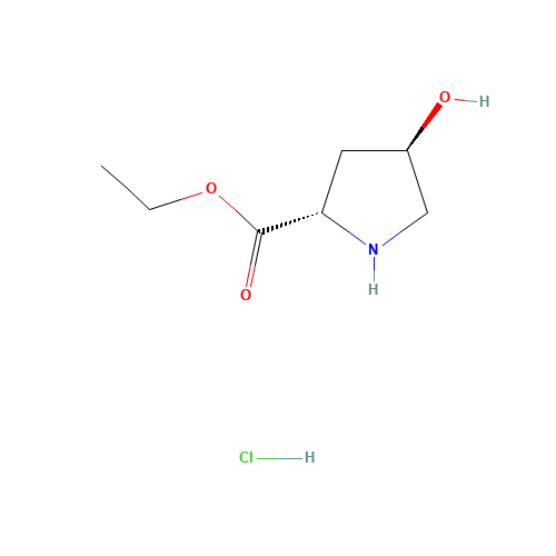 proline, 4-hydroxy-, ethyl ester (CAS: 33996-30-4) - Chemical Structure and Molecular Formula 