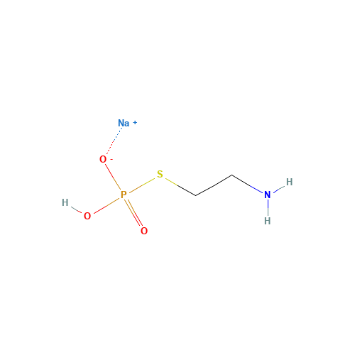 S-(2-Aminoethyl) dihydrogen phosphorothioate (CAS: 3724-89-8) - Chemical Structure and Molecular Formula 