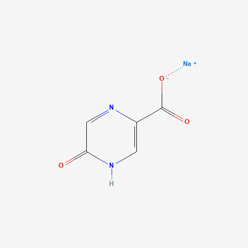 Sodium 5-oxo-4,5-dihydropyrazine-2-carboxylate (CAS: 77168-77-5) - Chemical Structure and Molecular Formula 