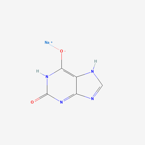 Sodium 6-oxo-6,7-dihydro-3H-purin-2-olate (CAS: 68738-87-4) - Chemical Structure and Molecular Formula 