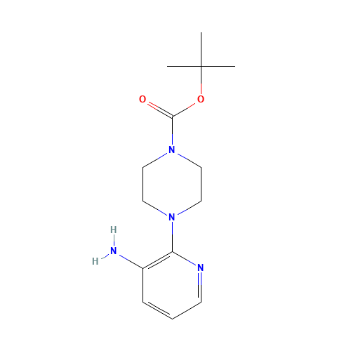 tert-Butyl 4-(3-aminopyridin-2-yl)piperazine-1-carboxylate (CAS: 111669-25-1) - Chemical Structure and Molecular Formula 