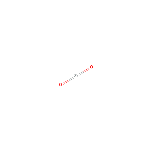 Zirconium dioxide (CAS: 1314-23-4) - Chemical Structure and Molecular Formula 