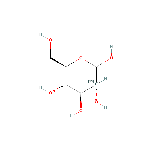 a-D-(2-<sup>13</sup>C)Glucopyranose (CAS: 105931-74-6) - Chemical Structure and Molecular Formula 