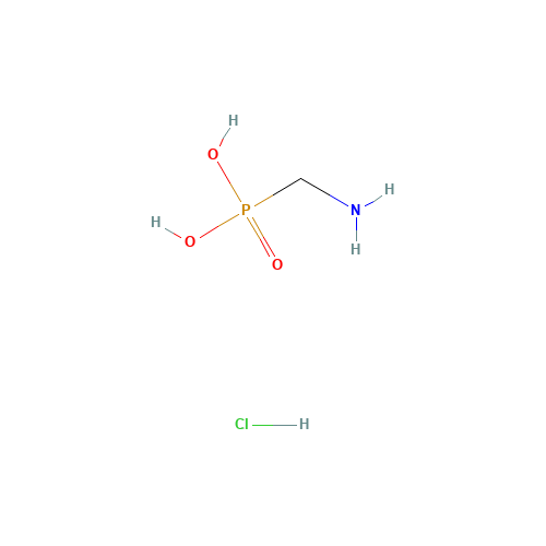 (AMINOMETHYL)PHOSPHONIC ACID HYDROCHLORIDE (CAS: 55101-41-2) - Chemical Structure and Molecular Formula 