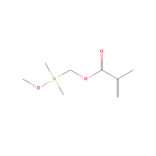 (METHACRYLOXYMETHYL)DIMETHYLMETHOXYSILANE (CAS: 130771-16-3) - Chemical Structure and Molecular Formula 