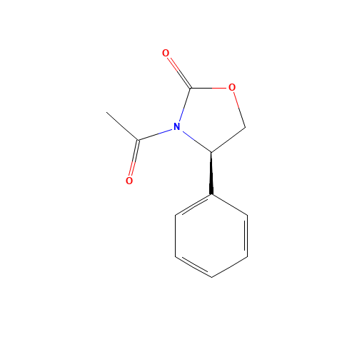 (R)-3-ACETYL-4-PHENYL-2-OXAZOLIDINONE (CAS: 364750-43-6) - Chemical Structure and Molecular Formula 