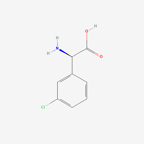 (R)-AMINO-(3-CHLORO-PHENYL)-ACETIC ACID (CAS: 25698-37-7) - Chemical Structure and Molecular Formula 