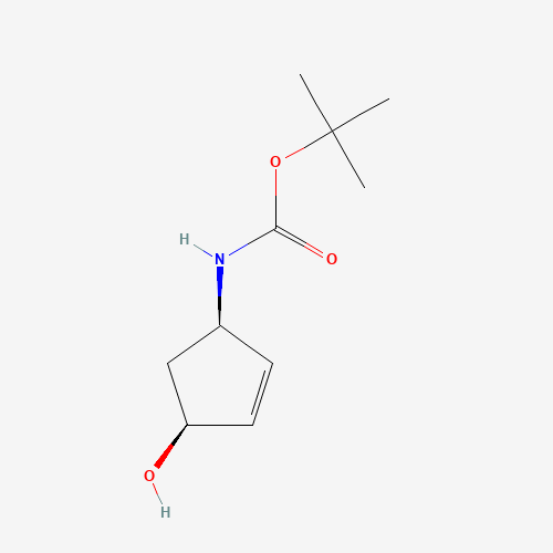 [(1R,4S)-4-HYDROXY-2-CYCLOPENTEN-1-YL]CARBAMIC ACID, 1,1-DIMETHYLETHYL ESTER (CAS: 189625-12-5) - Related Chemical Product