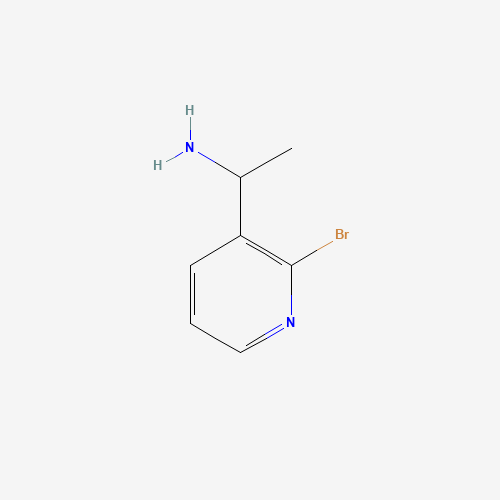 1-(2-BROMO-PYRIDIN-3-YL)-ETHYLAMINE (CAS: 886371-17-1) - Chemical Structure and Molecular Formula 