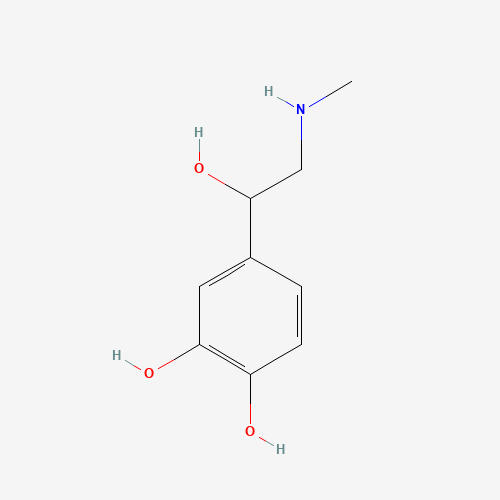 1-(3,4-Dihydroxyphenyl)-2-(methylamino)ethanol (CAS: 6912-68-1) - Chemical Structure and Molecular Formula 