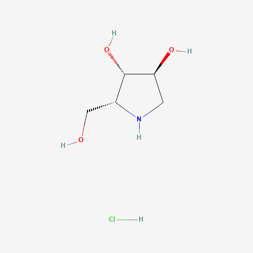 1,4-DIDEOXY-1,4-IMINO-D-XYLITOL HYDROCHLORIDE (CAS: 52019-89-3) - Chemical Structure and Molecular Formula 