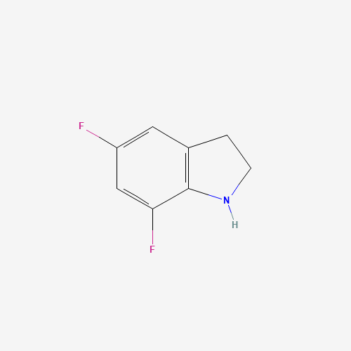 1H-Indole,5,7-difluoro-2,3-dihydro-(9CI) (CAS: 247564-56-3) - Chemical Structure and Molecular Formula 