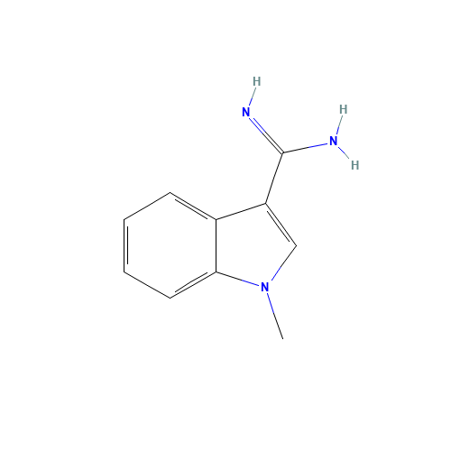 1-METHYLINDOLE-3-CARBOXAMIDINE (CAS: 730237-52-2) - Chemical Structure and Molecular Formula 