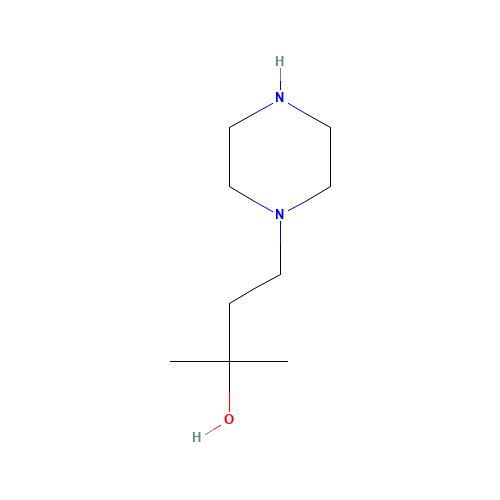 1-Piperazinepropanol,-alpha-,-alpha--dimethyl-(9CI) (CAS: 369626-03-9) - Chemical Structure and Molecular Formula 