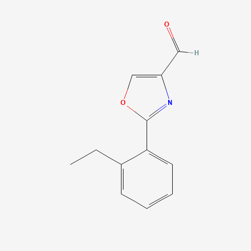 2-(2-ETHYL-PHENYL)-OXAZOLE-4-CARBALDEHYDE (CAS: 885274-24-8) - Chemical Structure and Molecular Formula 