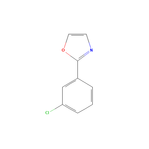 2-(3-CHLOROPHENYL)OXAZOLE (CAS: 62882-06-8) - Chemical Structure and Molecular Formula 